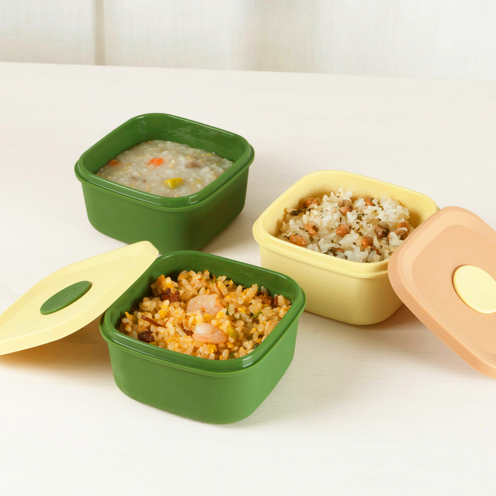 국산 냉동밥보관용기 실리콘 밥팩 반찬통 밀폐 소분용기 300ml 6개