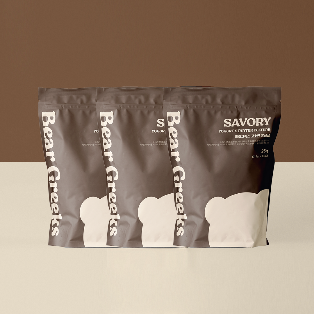 [할인구성] 베어그릭스 우유전용 요거트스타터 고소한 유산균 3PACK(30개입) - 상품 이미지