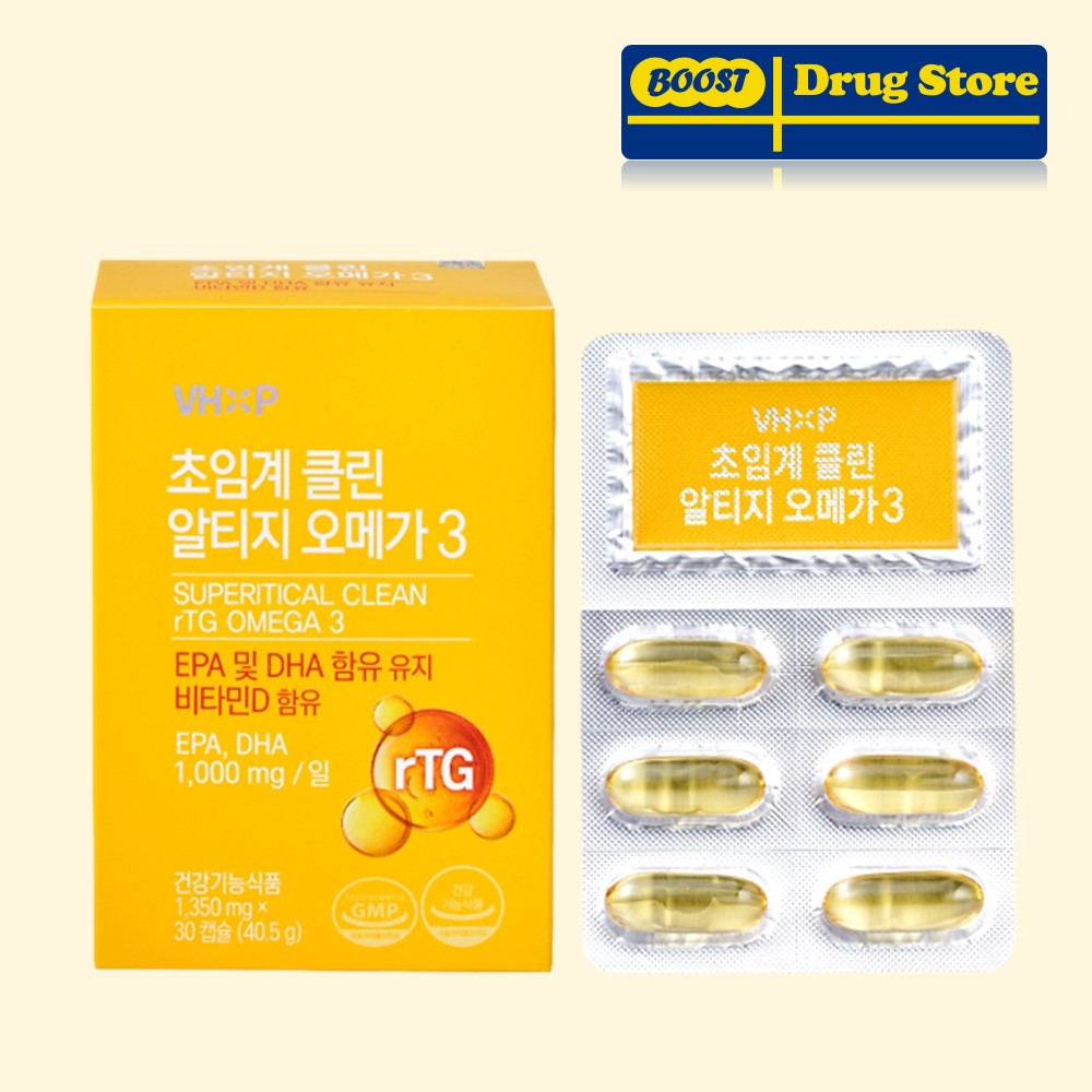 초임계 알티지 오메가3 EPA DHA 혈행 개선 혈관에 좋은 rTG 30캡슐, 1개