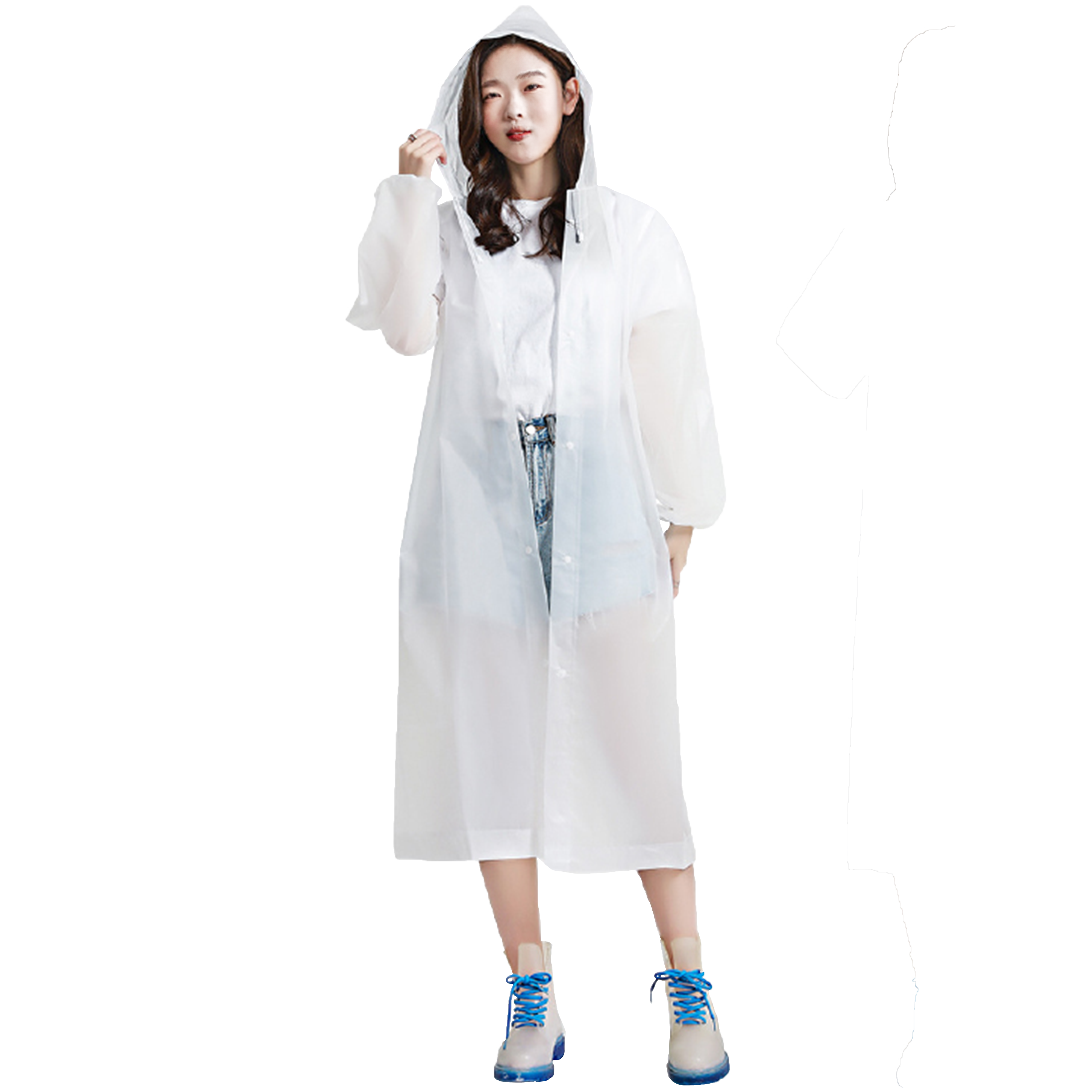 가드맨 EVA 우비 두꺼운 일회용 우의 다회용 비옷 - 상세 이미지 2