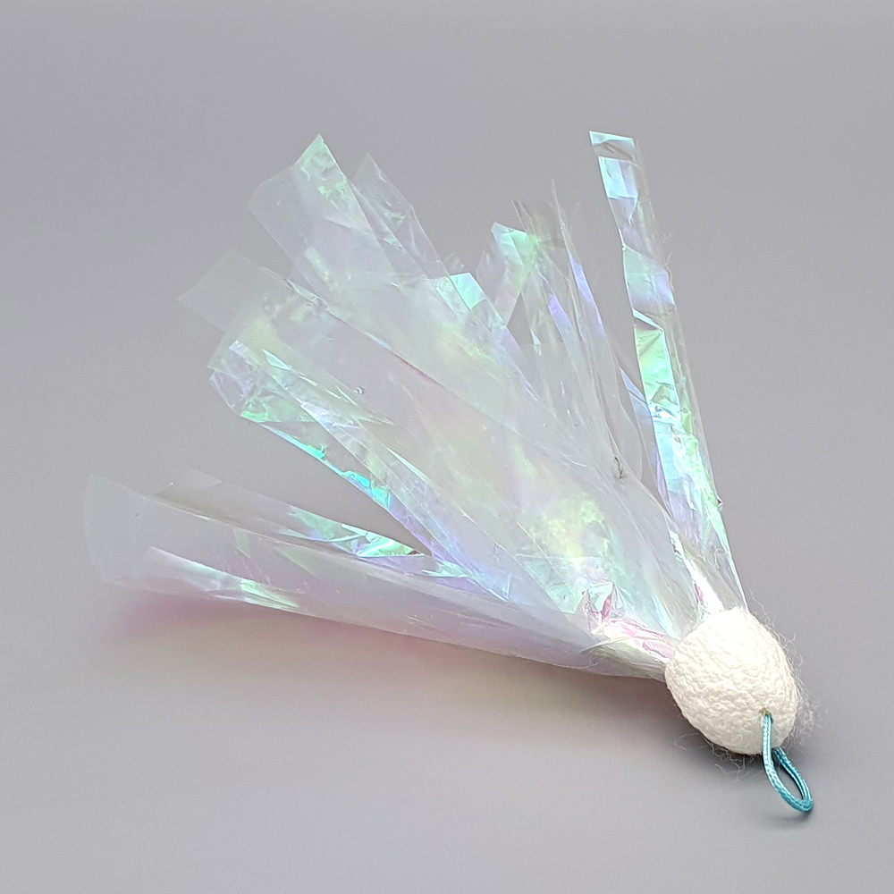 ABIBI'S GOMULSANG 수제 고양이 장난감 리필 낚시대 레인보우 필름 누에고치 실크볼 레인보우 셔틀콕