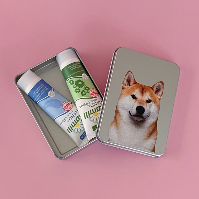 강아지 고양이 반려동물 틴케이스 제작 커스텀 금속 철제 케이스 투명 하프 상반신 이미지 6
