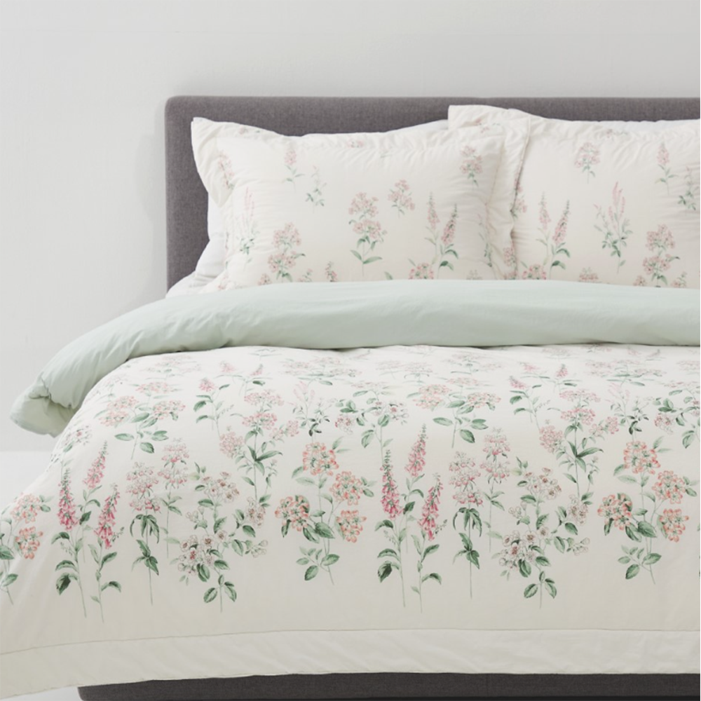 레노마홈 라비아 양모 먼지없는 고밀도면60수 호주양모 꽃무늬 사계절 차렵이불