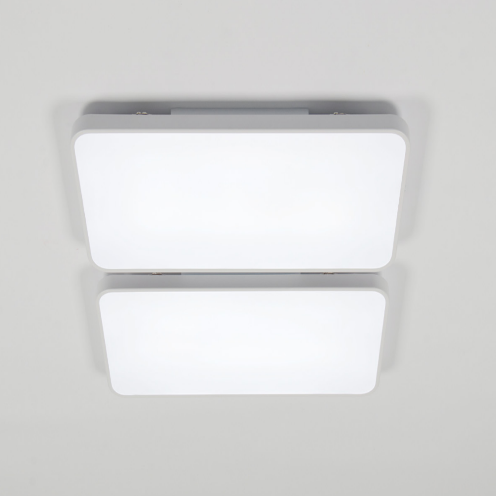 무료+당일발송/KC인증 국산 LED 100W 삼성칩 사각 시스템 거실등 거실조명 화이트 이미지 6