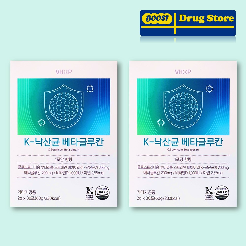 K 낙산균 베타글루칸 면역 아연 함유 이뮨케어 프로바이오틱스 유산균 30포, 2개 - 상품 이미지