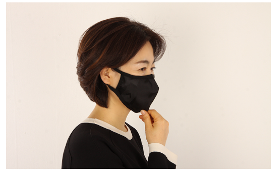 들꽃잠 인견 마스크 자모 입체 블랙 FREE(One size), 블랙, 10개 - 상세 이미지 5