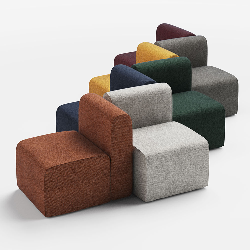 패브릭쇼파 1인 모듈 쇼파 카페 거실 미니 플러피 쇼파