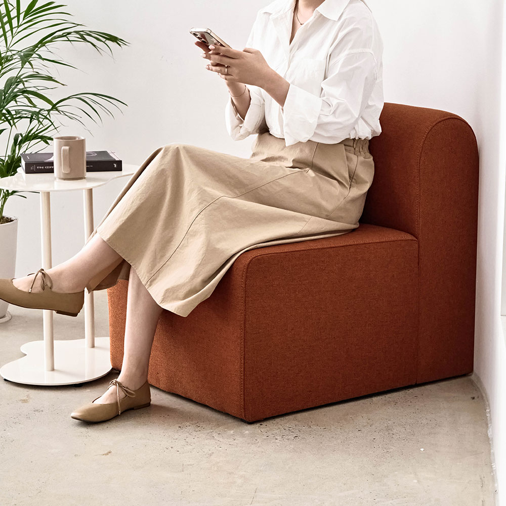 패브릭쇼파 1인 모듈 카페 거실 미니 플러피 쇼파