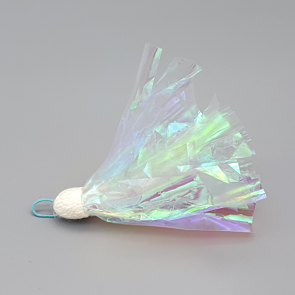 ABIBI'S GOMULSANG 수제 고양이 장난감 리필 낚시대 레인보우 필름 누에고치 실크볼 레인보우 셔틀콕 이미지 2