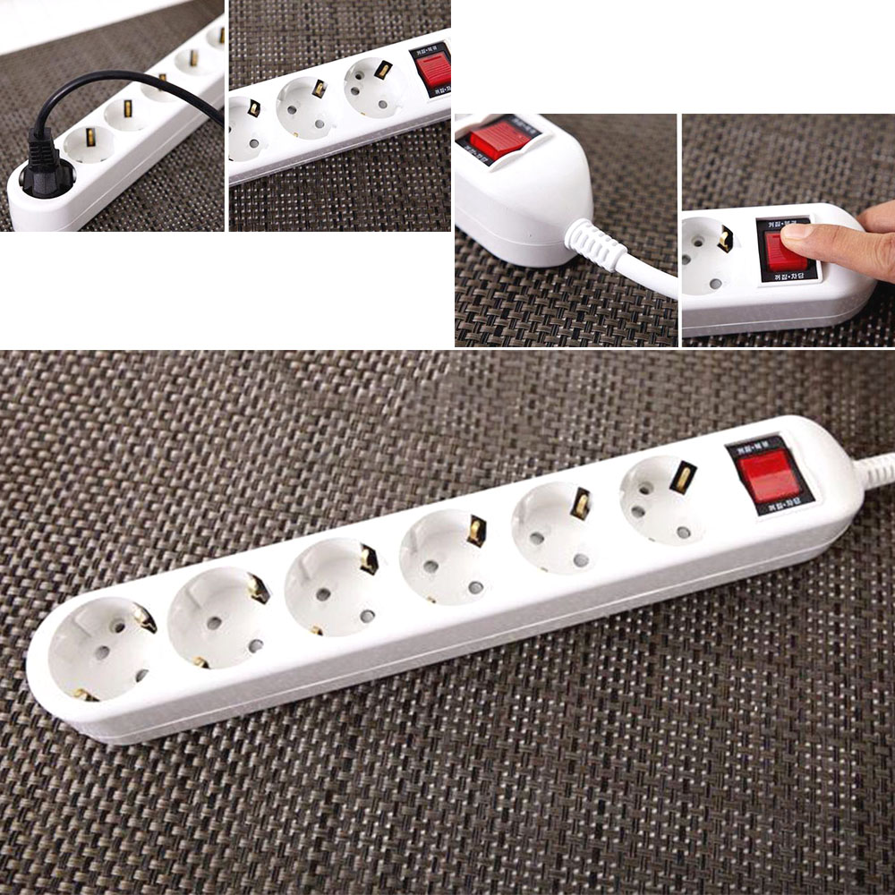 접지형 6구 전기코드 4.5m 다용도 내구성 콘센트 정리용품