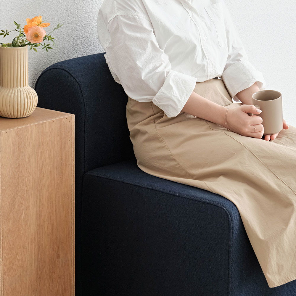 패브릭쇼파 1인 모듈 카페 거실 미니 플러피 쇼파