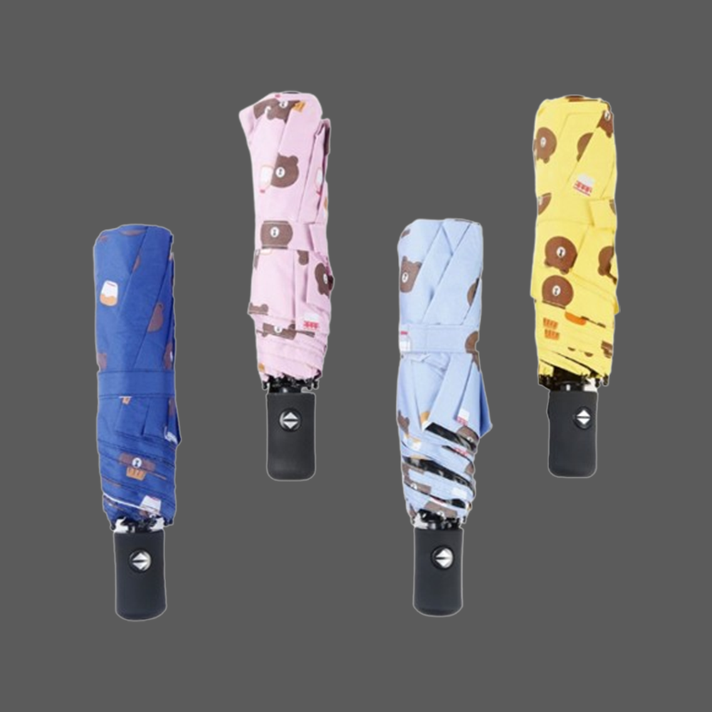 3단 우산 암막 양우산 튼튼한 캐릭터 귀여운 학생 자동 휴대용 고급 우양산 경량 가벼운 - 상품 이미지