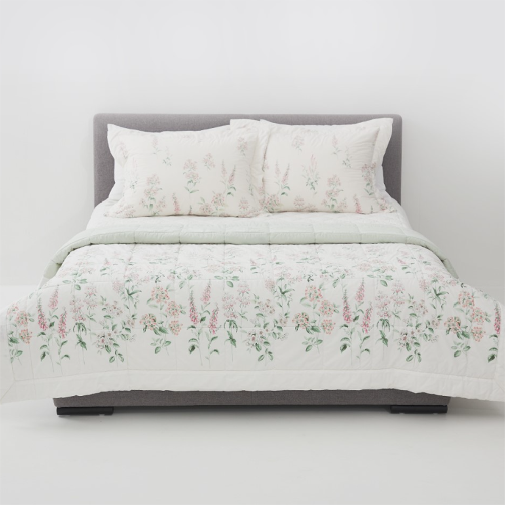 레노마홈 라비아 양모 먼지없는 고밀도면60수 호주양모 꽃무늬 사계절 차렵이불