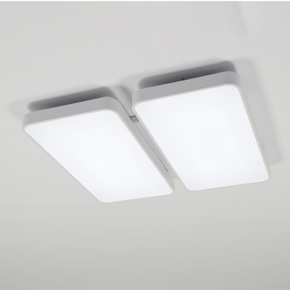 무료+당일발송/KC인증 국산 LED 100W 삼성칩 사각 시스템 거실등 거실조명 화이트 - 상세 이미지 4