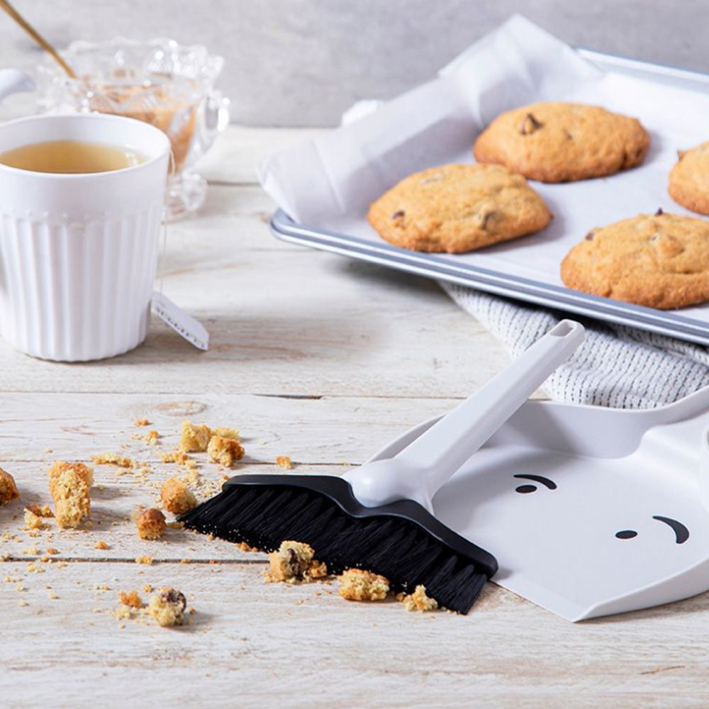 미스터 콧수염 미니 빗자루 쓰레받기 세트 책상 빗자루 세트 - 상세 이미지 4