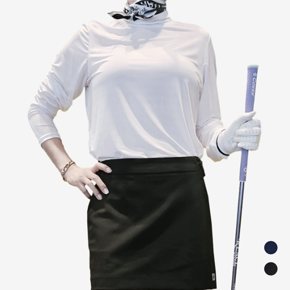 골프복장 여성 파크볼 연습복 냉감 이너웨어 목폴라티 상의 - 메인 이미지