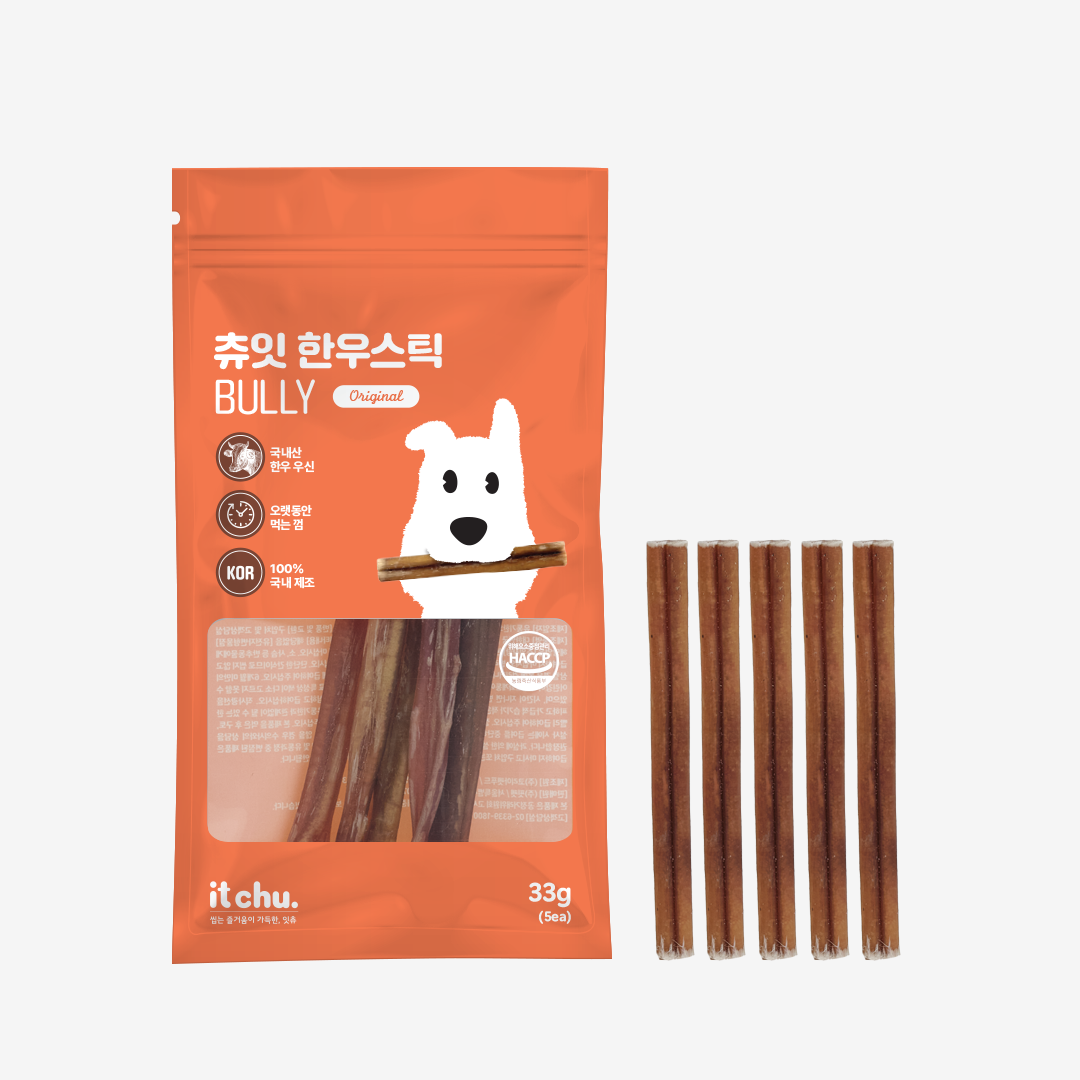 잇츄 츄잇 한우스틱 오래먹는 강아지 수제 간식 불리스틱 개껌 쇠고기, 33g, 2개 - 상세 이미지 2