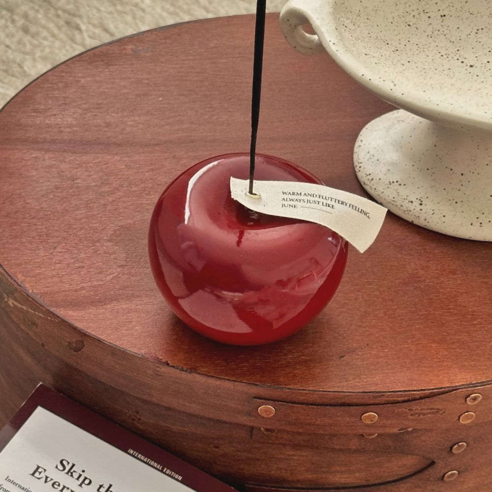 유월가게 라뽐므 사과 오브제 인센스 홀더 향꽂이