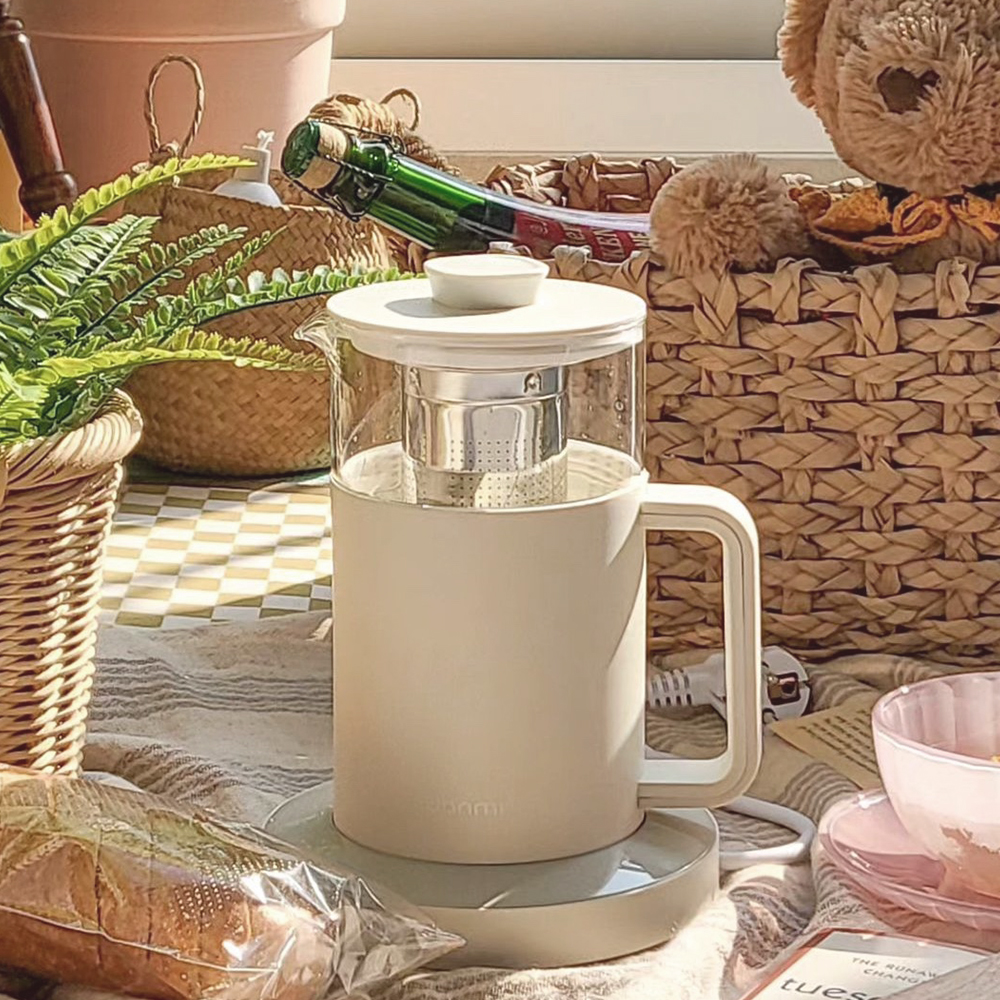 단미 유리 전기 티포트 보온 분유 커피 캠핑 무선  550ml KET01