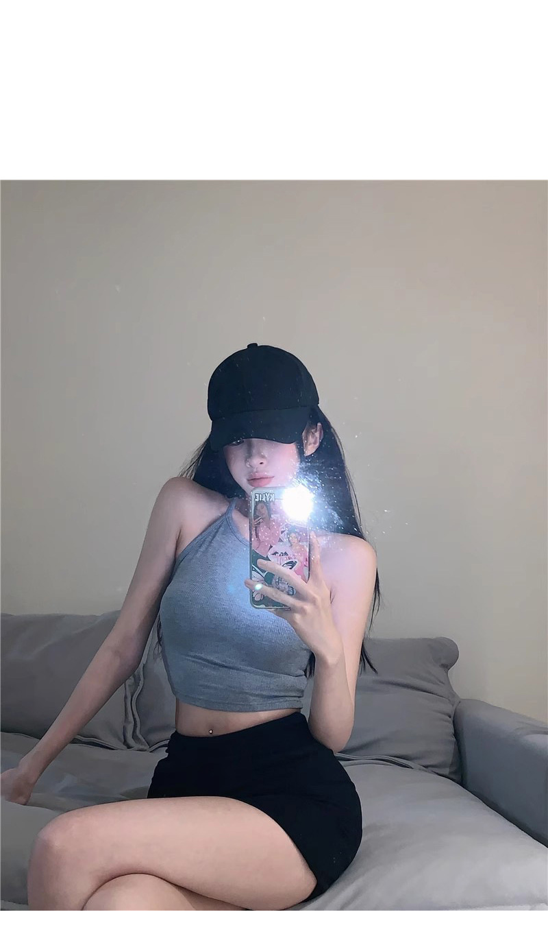 크롭 나시 티 여성 끈 이너 면 나시 탑 2+1 상세 이미지 17