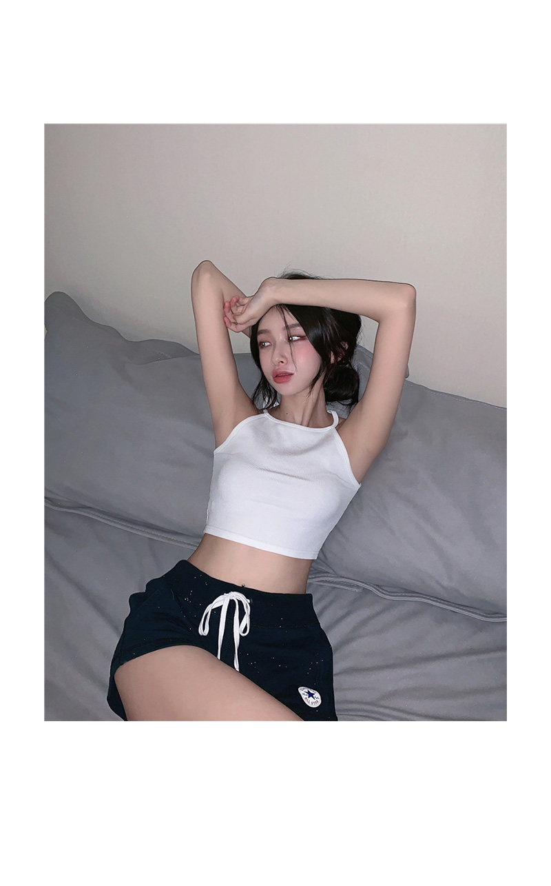 크롭 나시 티 여성 끈 이너 면 나시 탑 2+1 상세 이미지 10
