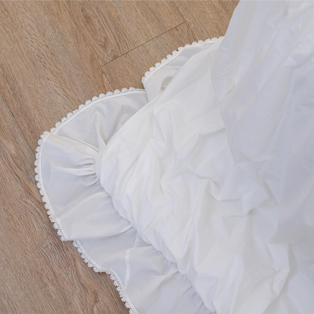 리눔아티카 부드러운 면 모달 호텔 셔링 레이스 차렵이불 세트