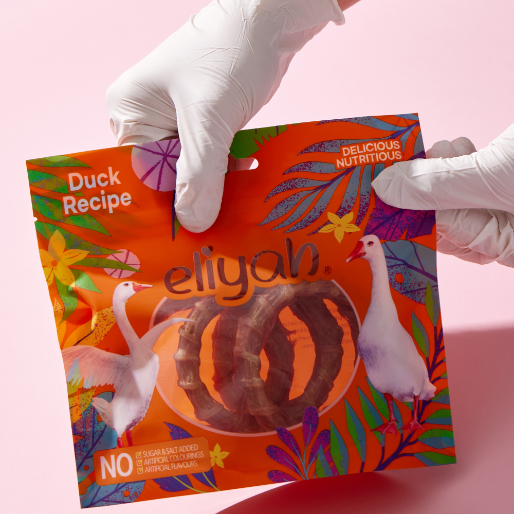 엘리야 오리링 오래먹는 강아지 치석 제거 간식 덴탈 껌 개껌 120G