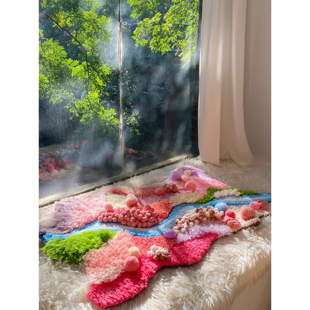 풍경러그 디자인 사계절 침실러그 침실 거실 홈매트 바닥매트 거실러그 가정용 - 상세 이미지 2