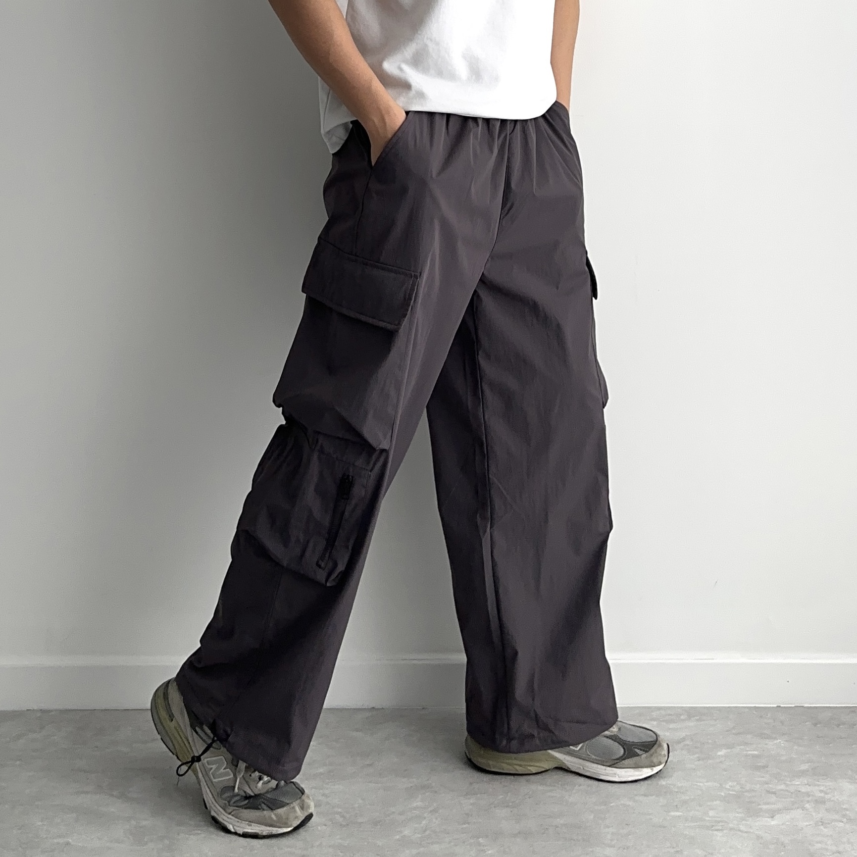 파라슈트팬츠 고프코어바지 남자통바지 - 상세 이미지 5