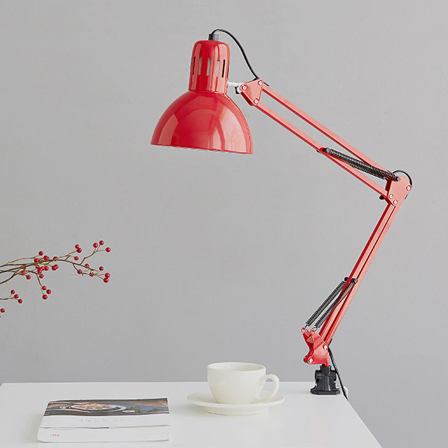 PROP 워크/클램프 램프 E26 KS1893W/2 레드 + E26 LED 스마트전구 9W 컬러 세트 - 상품 이미지