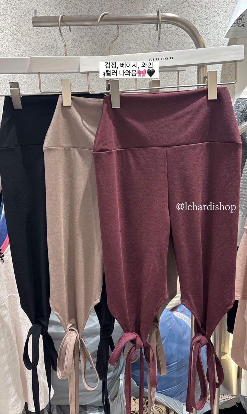 (블랙당일) 마지막장SALE ri 리본 리본레깅스 팬츠 상세 이미지 12