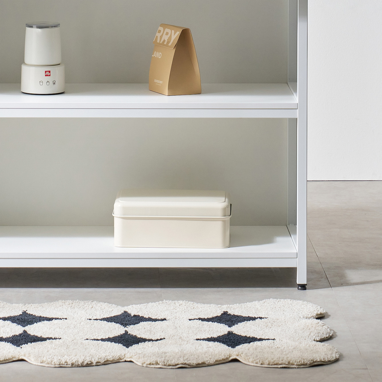 엘리 템바보드 반타원형 테이블 수납홈바 아일랜드 식탁 1000 좌측형