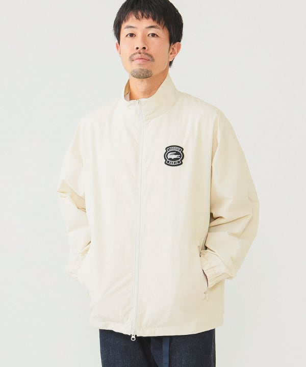 라코스테 x 빔즈 별주 트랙 자켓 바람막이 블랙 크림 LACOSTE BEAMS - 상세 이미지 2