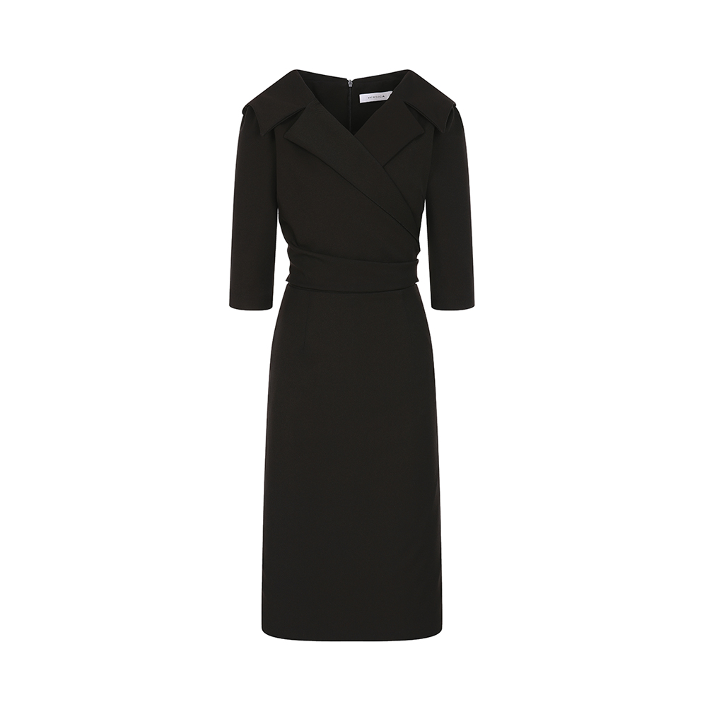 [한정수량] 예시카 오픈카라 랩 H라인 원피스 YI2OP992