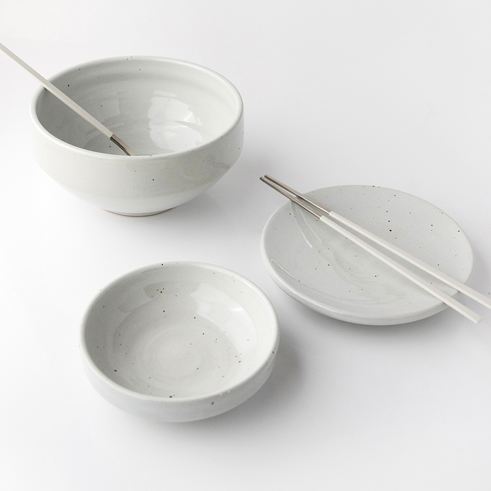 핸드메이드 담 1인 원형 면기세트 3P - 상세 이미지 2