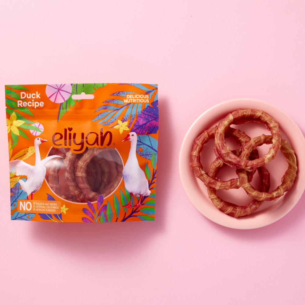 엘리야 오리링 오래먹는 강아지 치석 제거 간식 덴탈 껌 개껌 120G