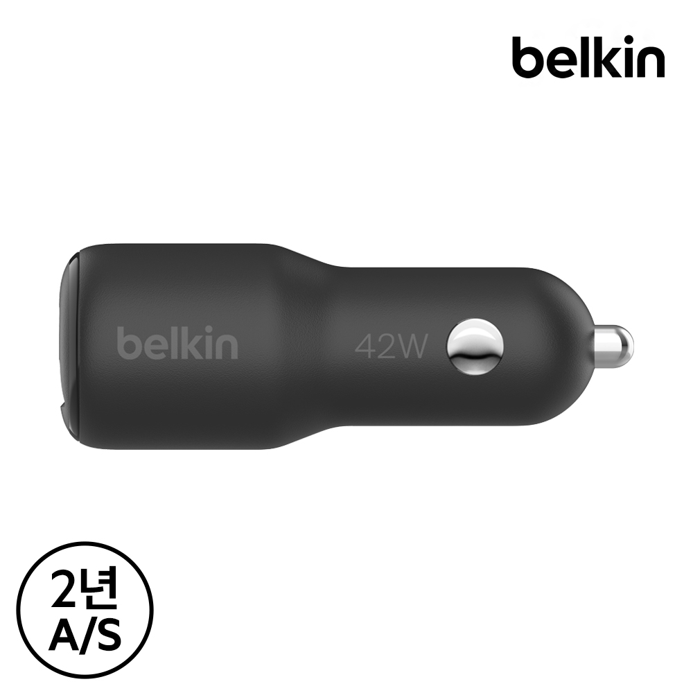 벨킨 42W USB C타입 PD 3.1 PPS 듀얼 차량용 충전기 CCB005 아이폰17 16 15 14 갤럭시 S25 아이패드 호환 - 상세 이미지 2
