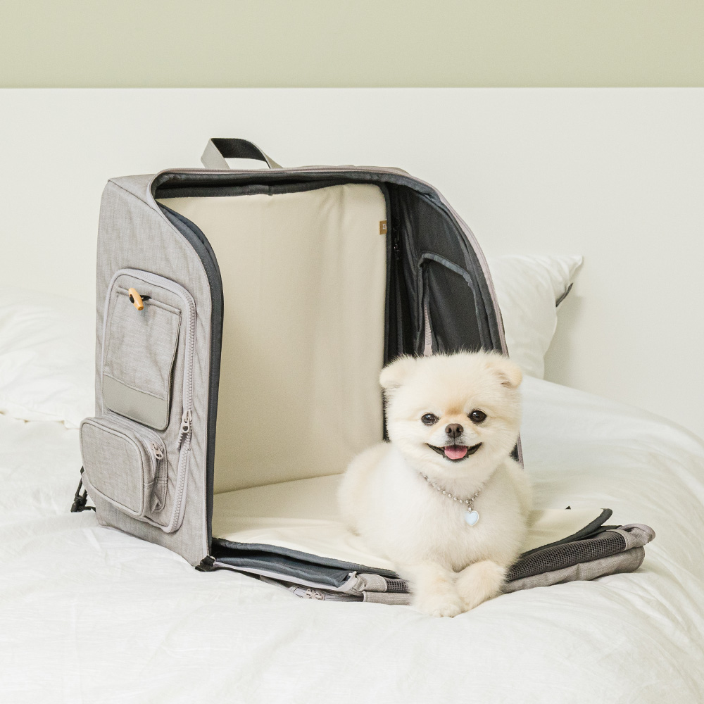 구루구루 위고백 벤티 풀패키지 이동가방+추가 판넬2개+이너패드2종 강아지 고양이 백팩 대형 이미지 4