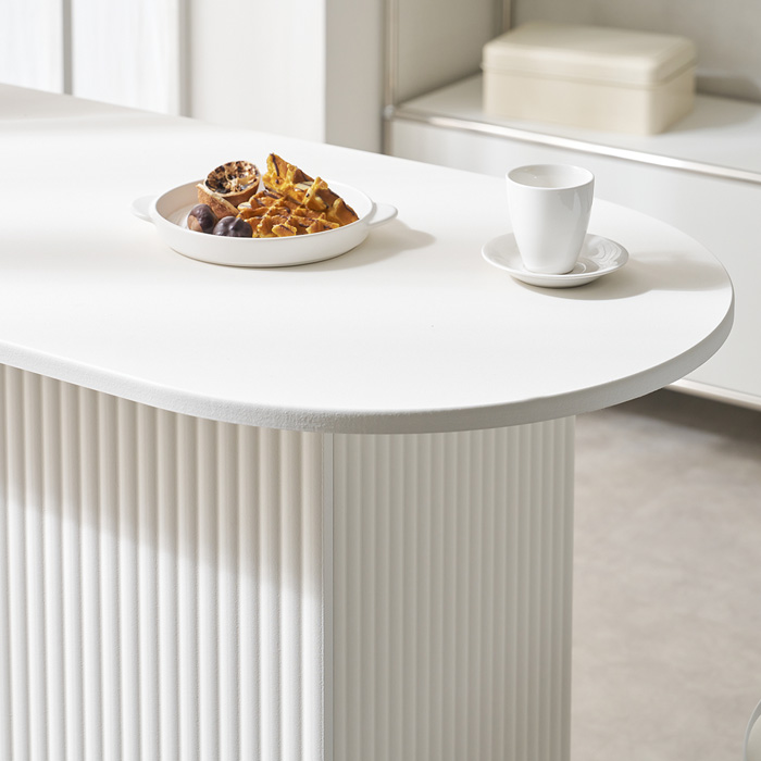 엘리 템바보드 반타원형 테이블 수납홈바 아일랜드 식탁 1000 좌측형