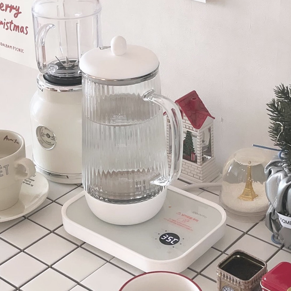 단미 전기포트 유리 티포트 분유 커피 무선 보온포트 800ml DA-KET02