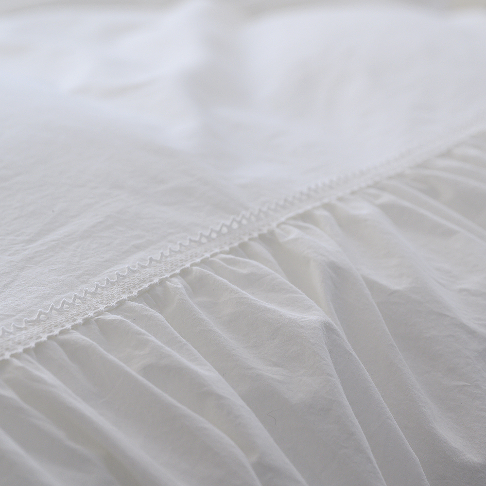 리눔아티카 부드러운 면 모달 호텔 셔링 레이스 차렵이불 세트