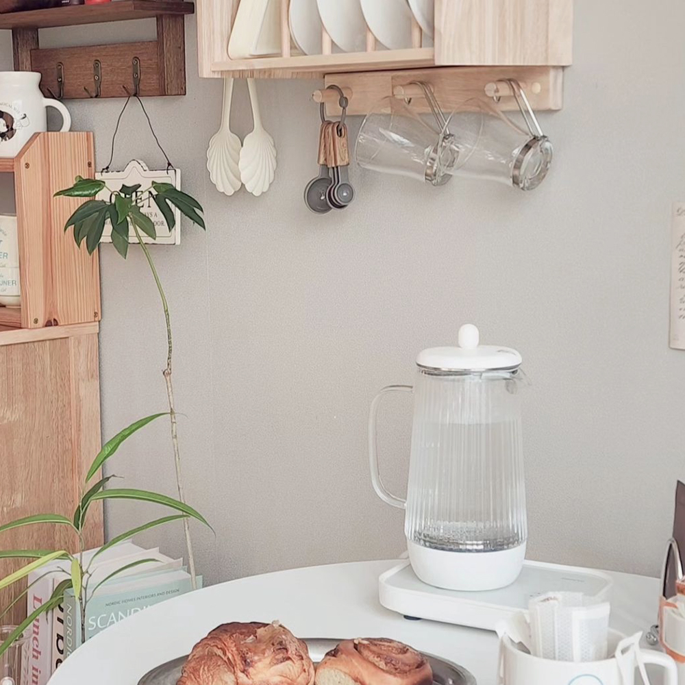 단미 전기포트 유리 티포트 분유 커피 무선 보온포트 800ml DA-KET02