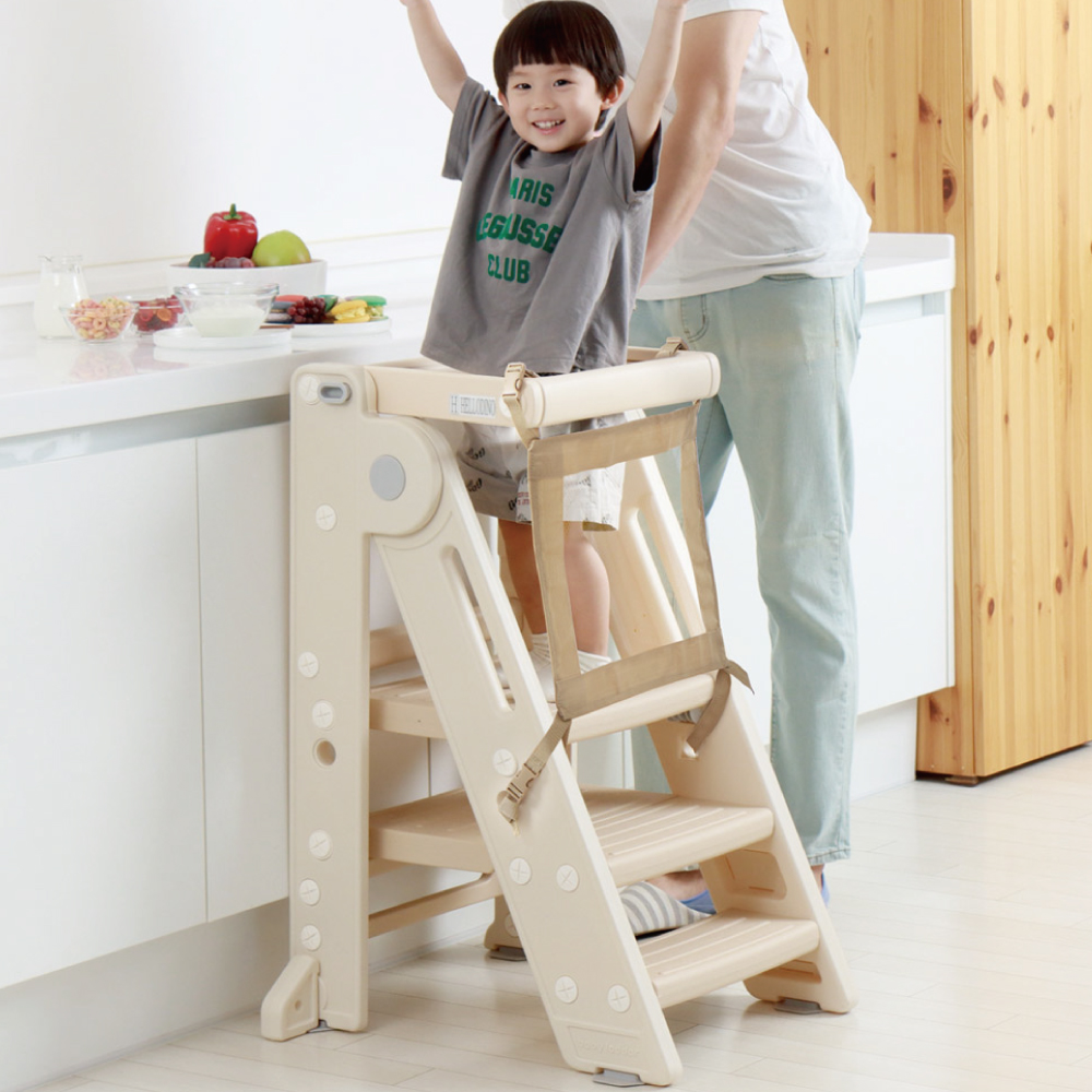헬로디노 러닝타워 키친헬퍼 베이직 Ver 접이식 높이조절 낙상방지 제품 이미지