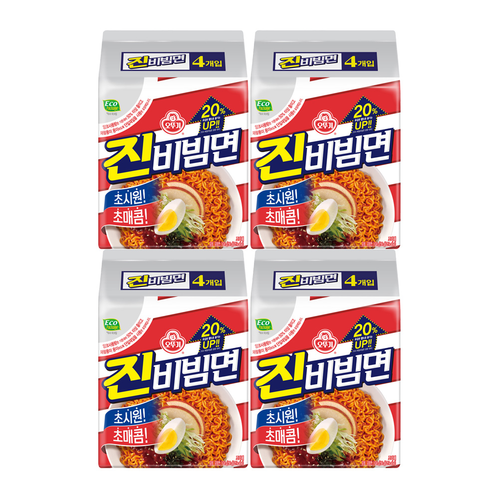 오뚜기 진비빔면 156g, 16개