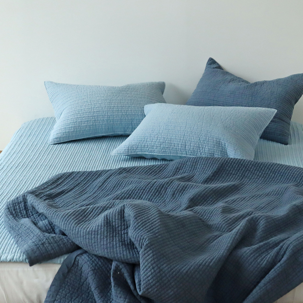 고온에 삶은 국산 침대패드 피그먼트 60수 아사 순면 줄누빔 사계절 스프레드 SS