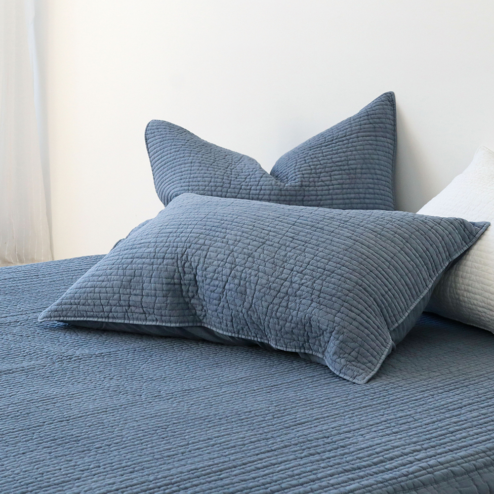 고온에 삶은 국산 피그먼트 60수 아사 순면 줄누빔 베개커버 5070