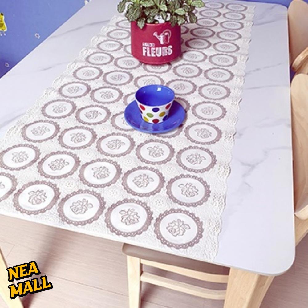 50X120CM 로즈 라운드 레이스테이블보 식탁 레이스덮개 레이스커버
