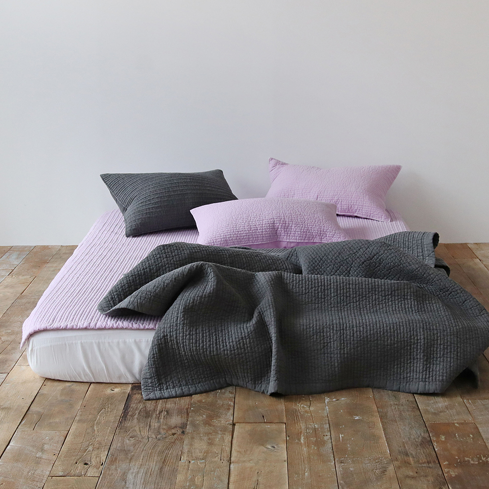 고온에 삶은 국산 침대패드 피그먼트 60수 아사 순면 줄누빔 사계절 스프레드 SS