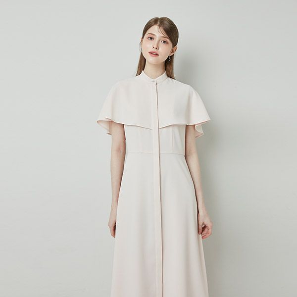 RAYLA cape Dress_Pink - 상세 이미지 5
