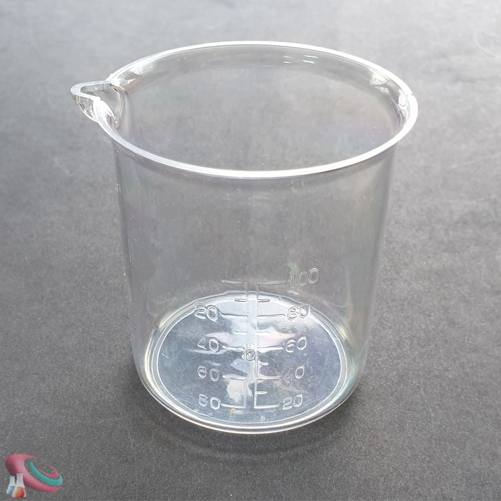 PVC 플라스틱 투명 비커 100ml 과학실험용 - 메인 이미지